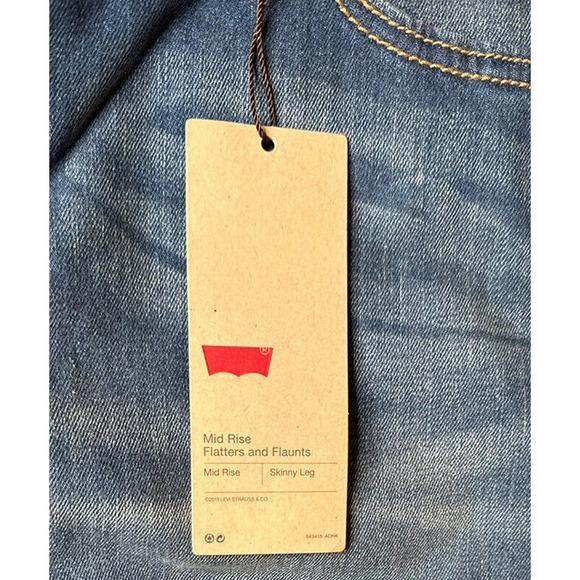 NEW Levi’s Flatters & Flaunts Skinny Leg Womens Mid Rise Jeans w/Stretch 12/31 - Picture 9 of 10